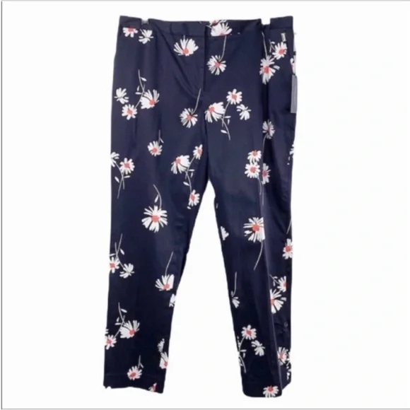 TOMMY HILFIGER Radcliffe slim-leg daisy pants NEW - Picture 2 of 10